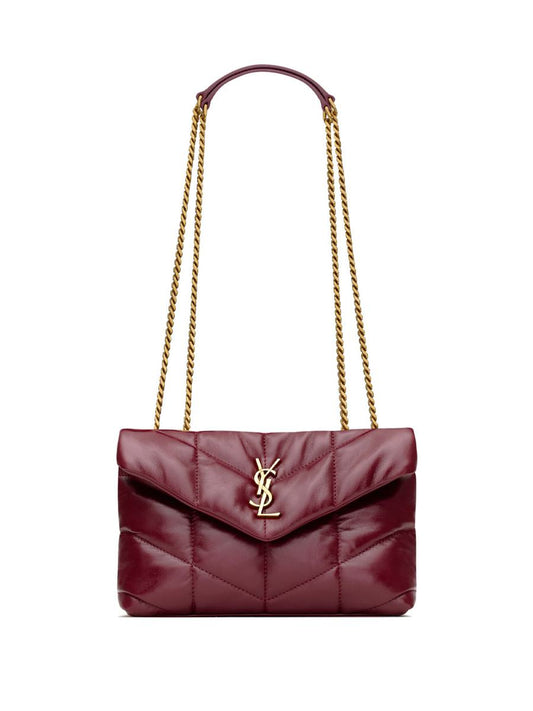 Saint Laurent Mini Loulou Puffer In Shiny Leather Bags