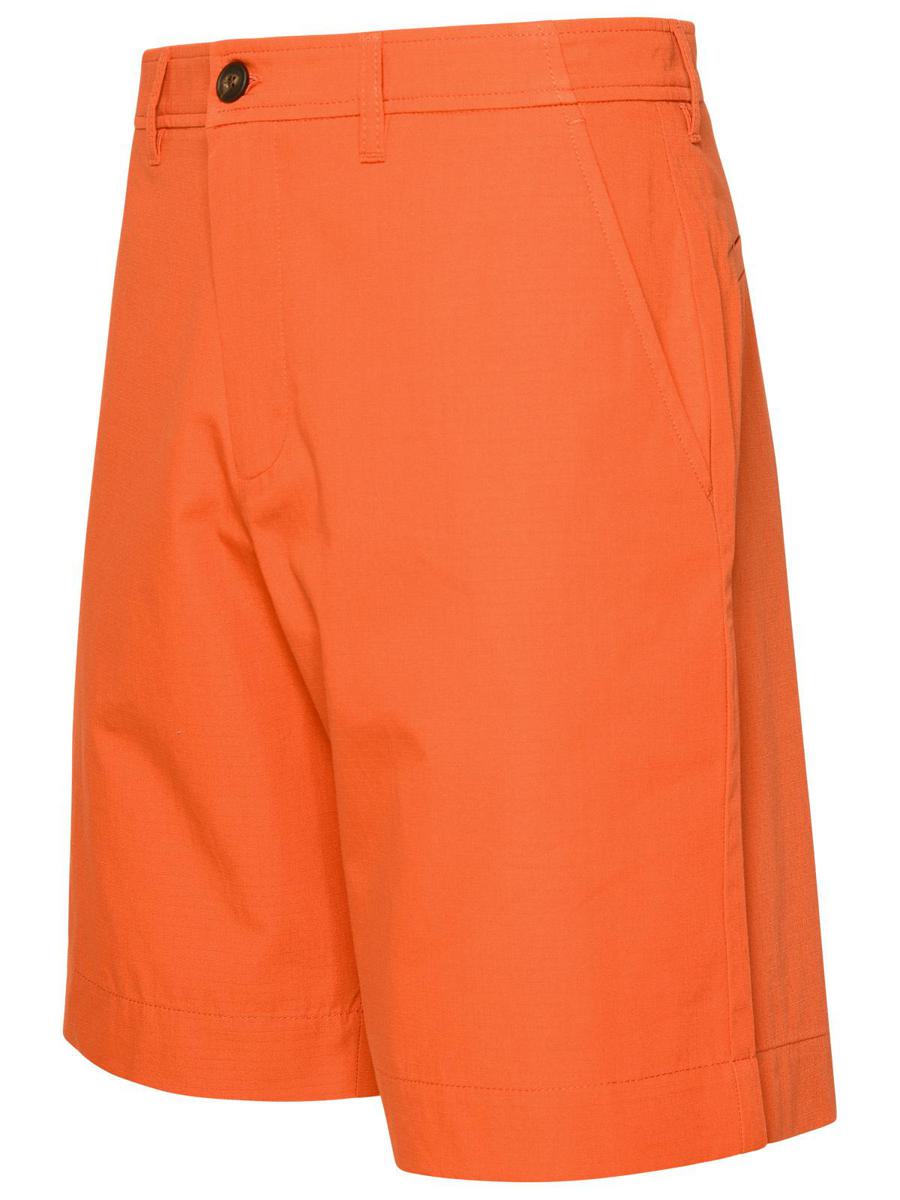 Maison Kitsuné 'Board' Orange Cotton Bermuda Shorts