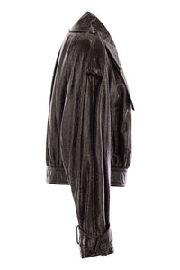 Sportmax Beta1234 - Short Trench Coat With Patent Effect