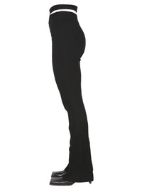 Andreādamo Ribbed Trousers With Cut Out Belt