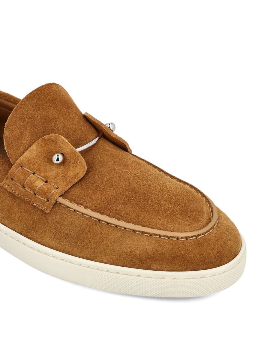 Christian Louboutin Flat Shoes Leather Brown