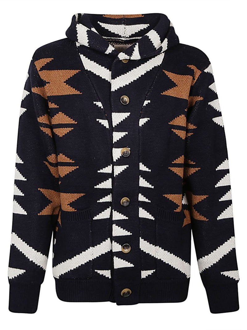 Tooco Ethnic Print Cardigan