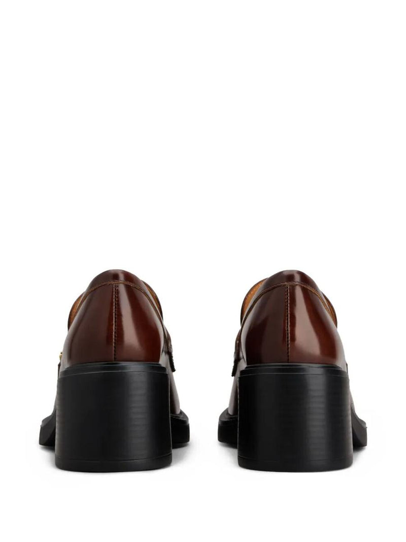 Tod'S Leather Heeled Penny Loafers Shoes