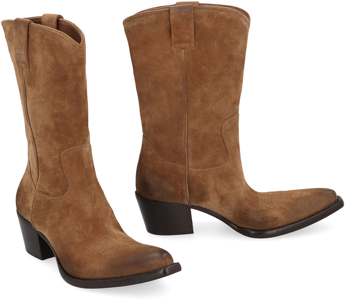 Prada Suede Ankle Boots