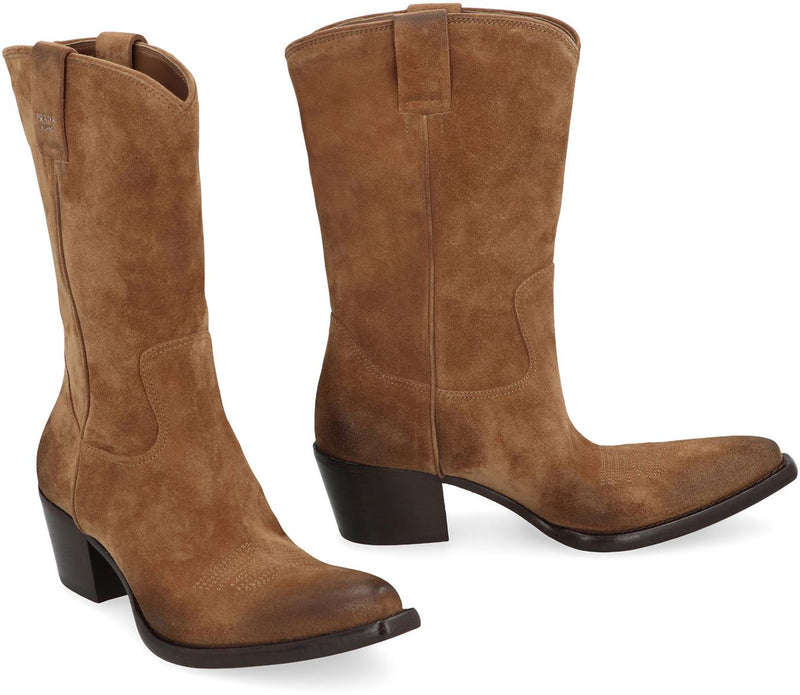 Prada Suede Ankle Boots
