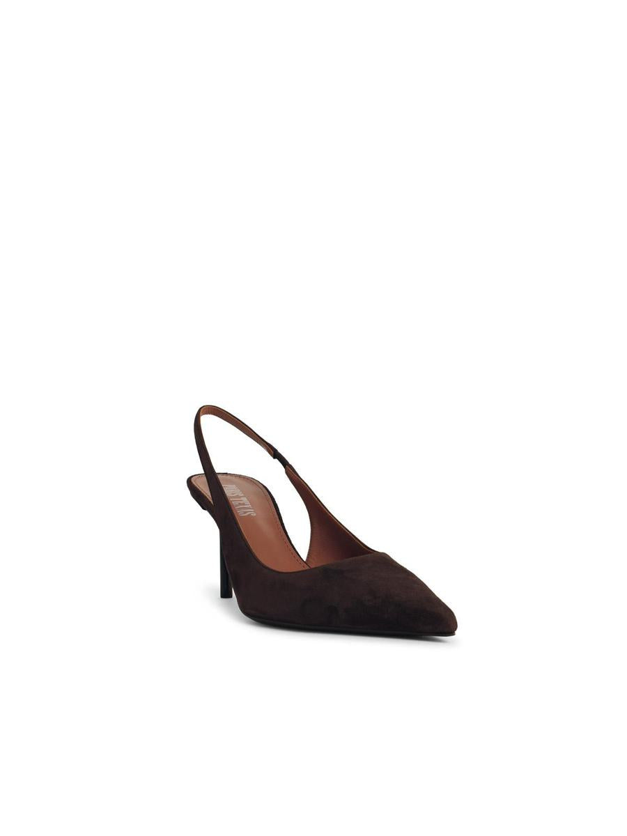 Paris Texas 'Lidia' Brown Suede Slingbacks