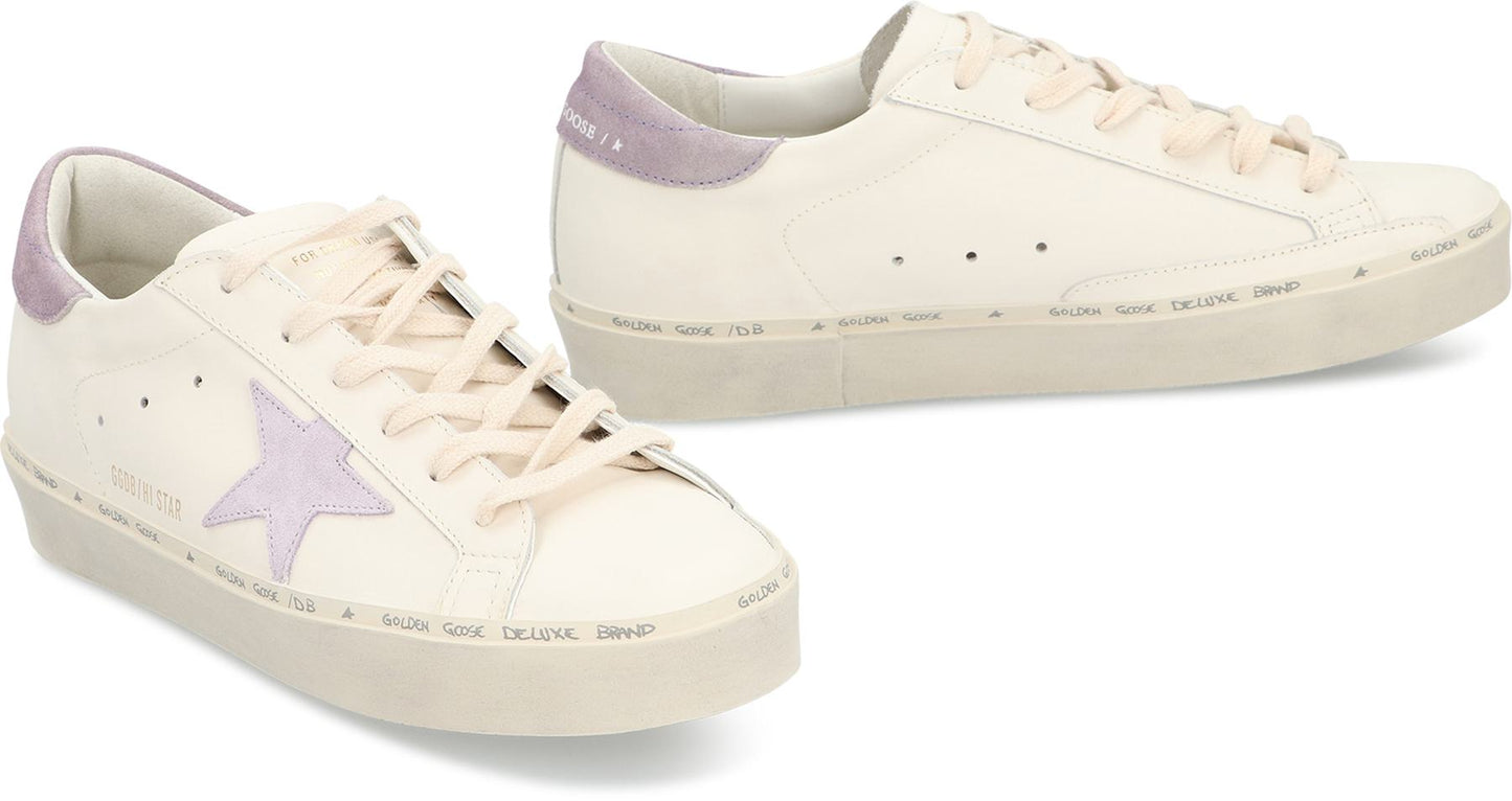 Golden Goose Hi Star Leather Platform Sneakers