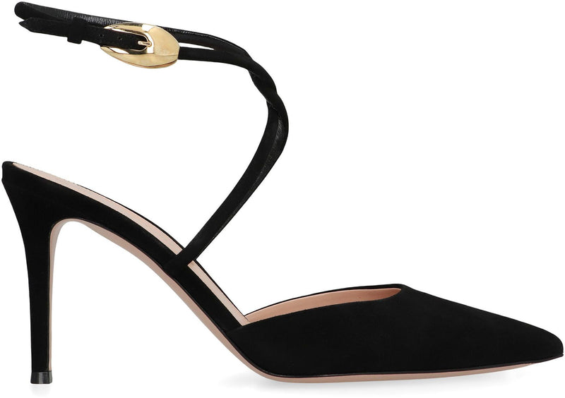 Gianvito Rossi Suede Slingback Pumps