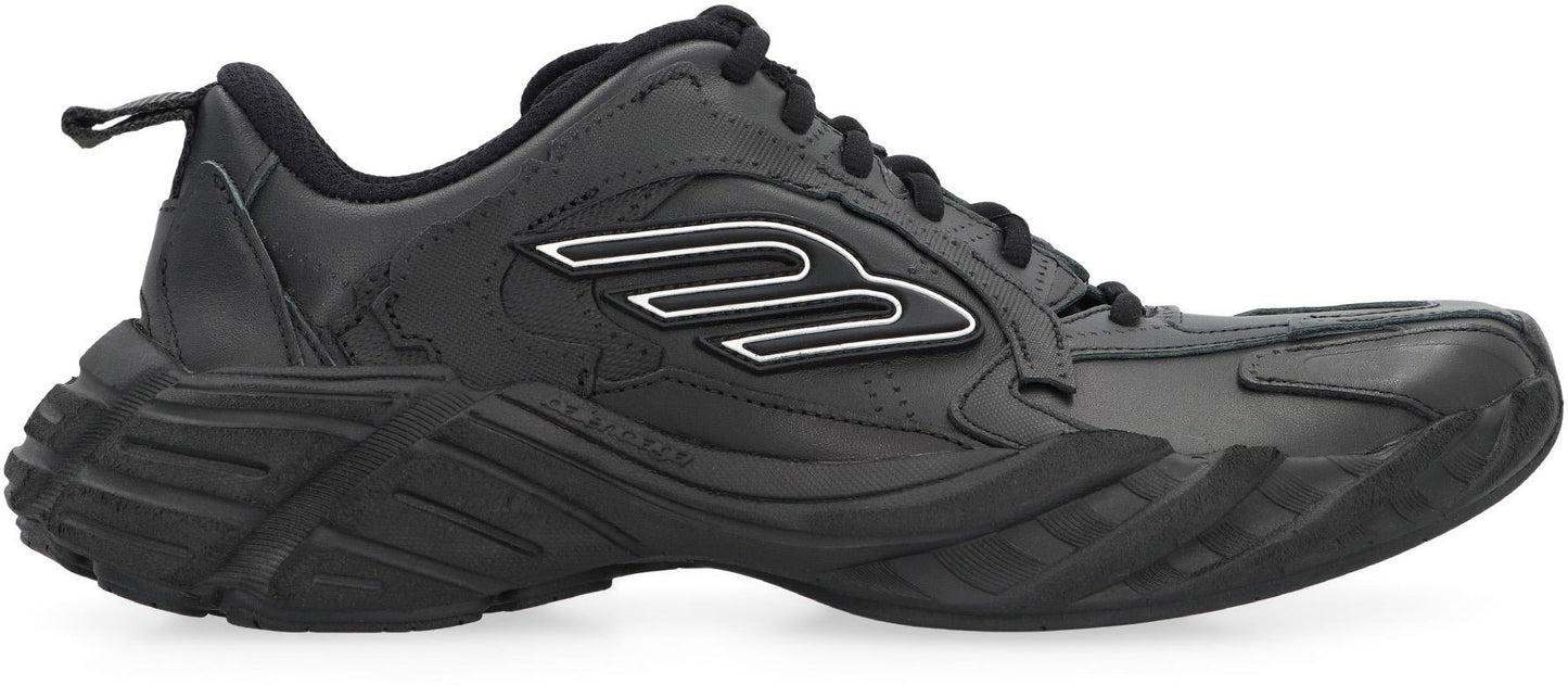 Balenciaga Monday Leather And Fabric Low-Top Sneakers