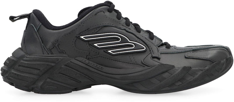 Balenciaga Monday Leather And Fabric Low-Top Sneakers