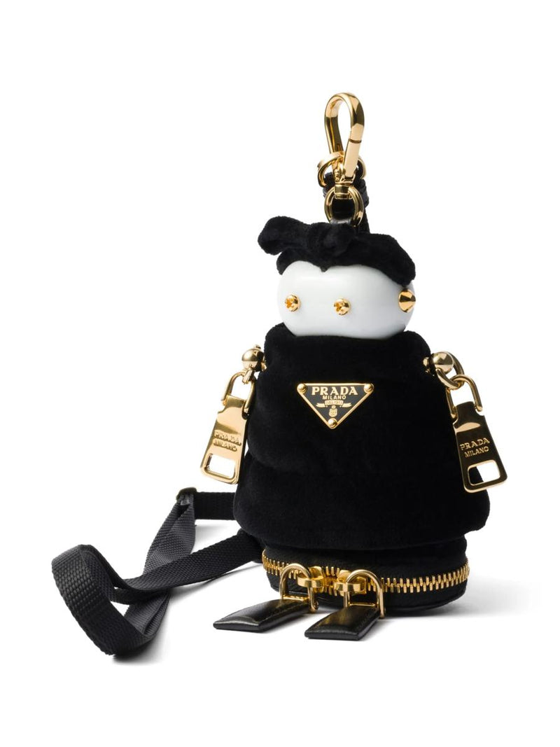 Prada Logo-Plaque Robot Bag Charm