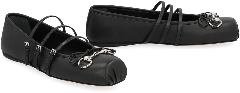 Gucci Leather Ballet Flats