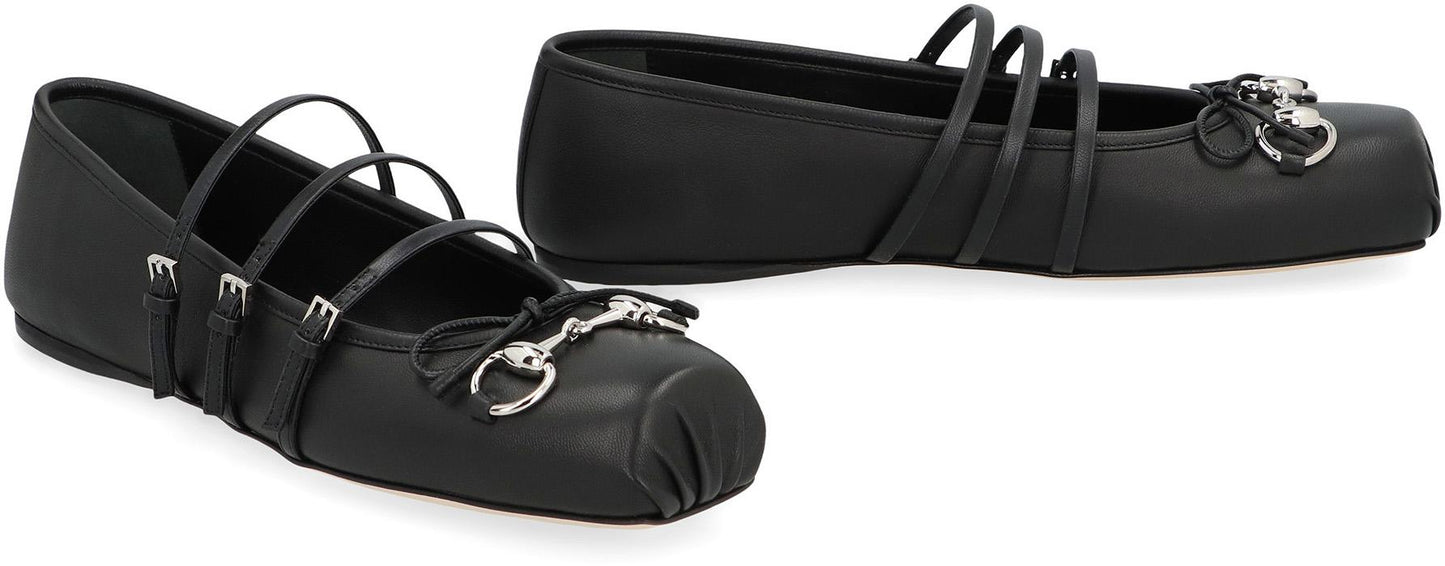 Gucci Leather Ballet Flats