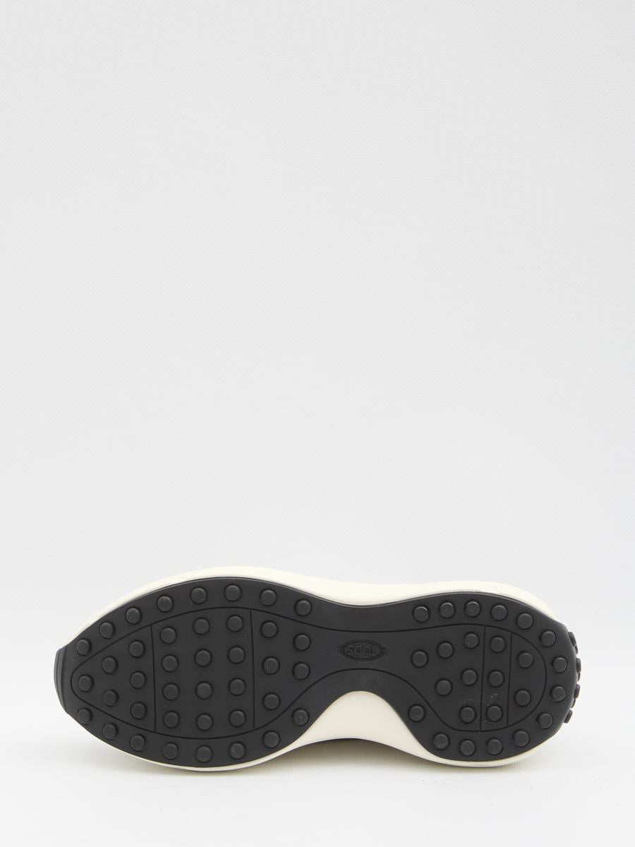 Sneakers In Leather And Fabric