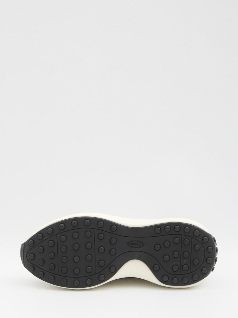 Sneakers In Leather And Fabric