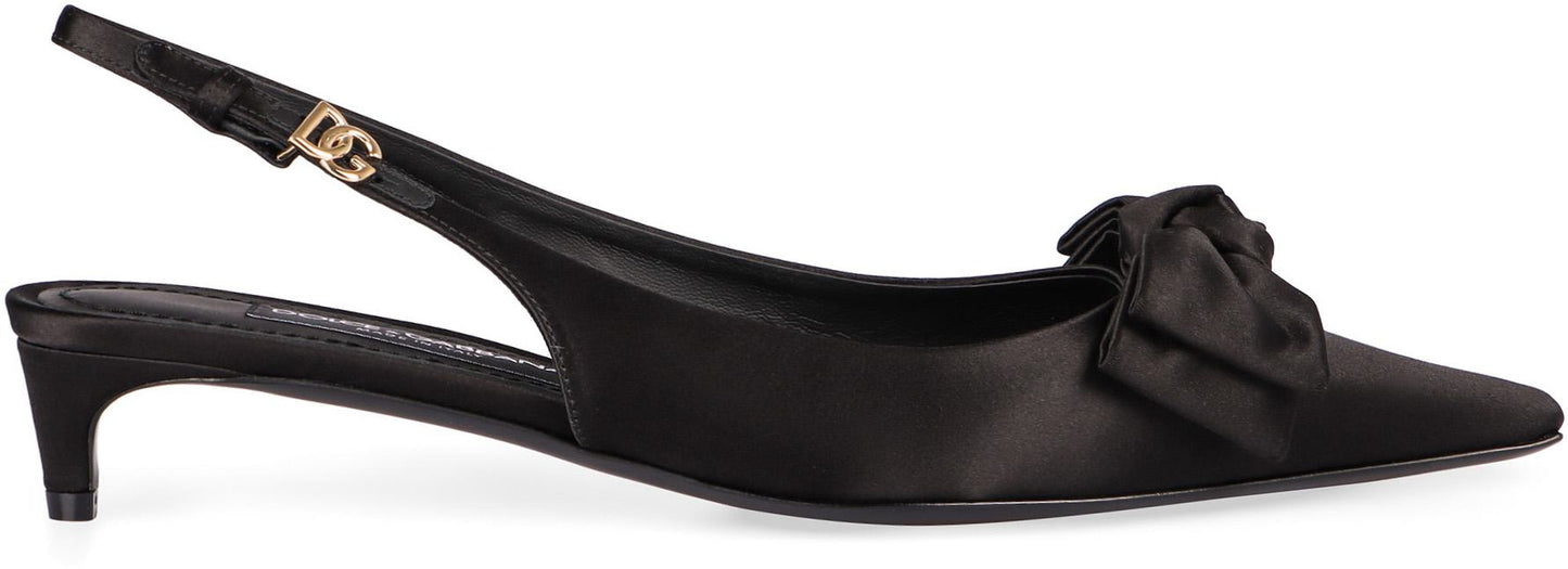 Dolce & Gabbana Satin Slingback Pumps