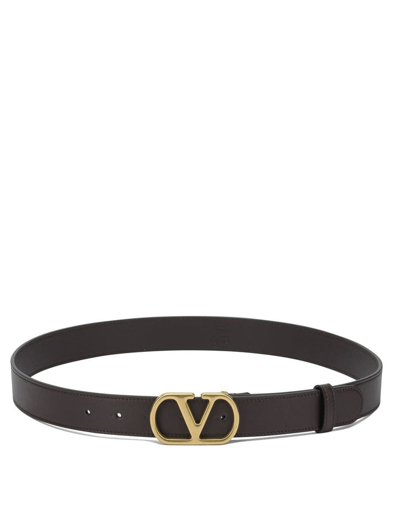 Valentino Garavani Vlogo Leather Belt