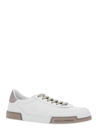 'Portofino' White Sneaker With Logo Print On The Sole In Leather Man