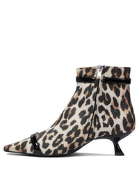Ganni Leopard Ankle Boots