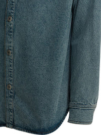 AMI Paris Denim Shirt With Logo