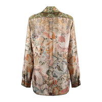Pierre-Louis Mascia Silk Floral Pattern Long Sleeve Shirt