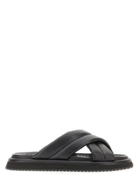 Dolce & Gabbana Nappa Effect Fabric Sandal