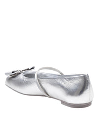 Salvatore Ferragamo Ballerina In Soft Laminated Leather
