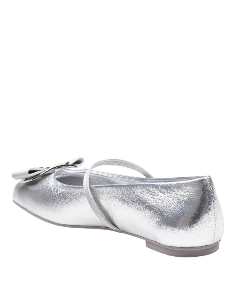 Salvatore Ferragamo Ballerina In Soft Laminated Leather