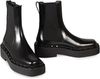 Valentino Garavani Rockstud M-Way Leather Chelsea Boots