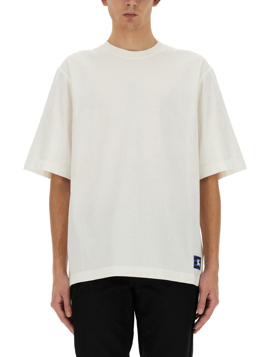 Burberry T-Shir With Ekd Patch