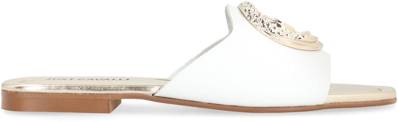 Just Cavalli Leather Slides
