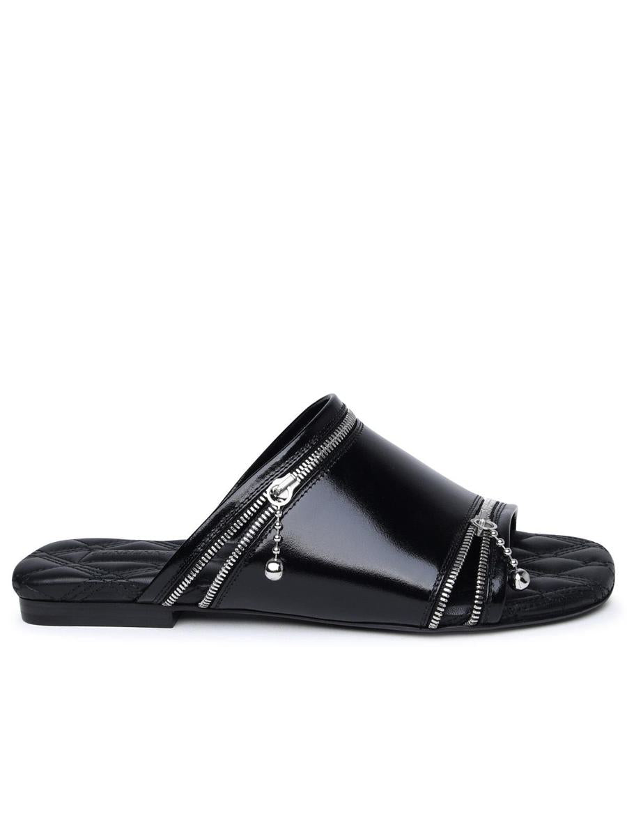 Burberry Black Leather Slippers