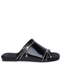 Burberry Black Leather Slippers