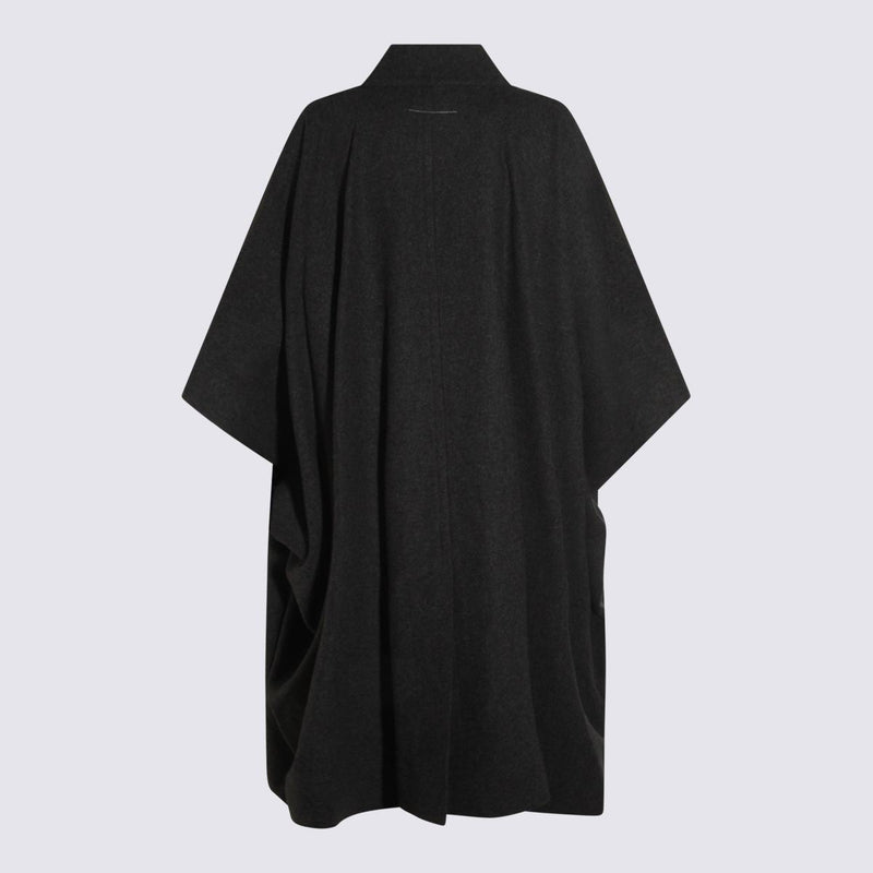 MM6 Maison Margiela Dark Grey Wool Capes