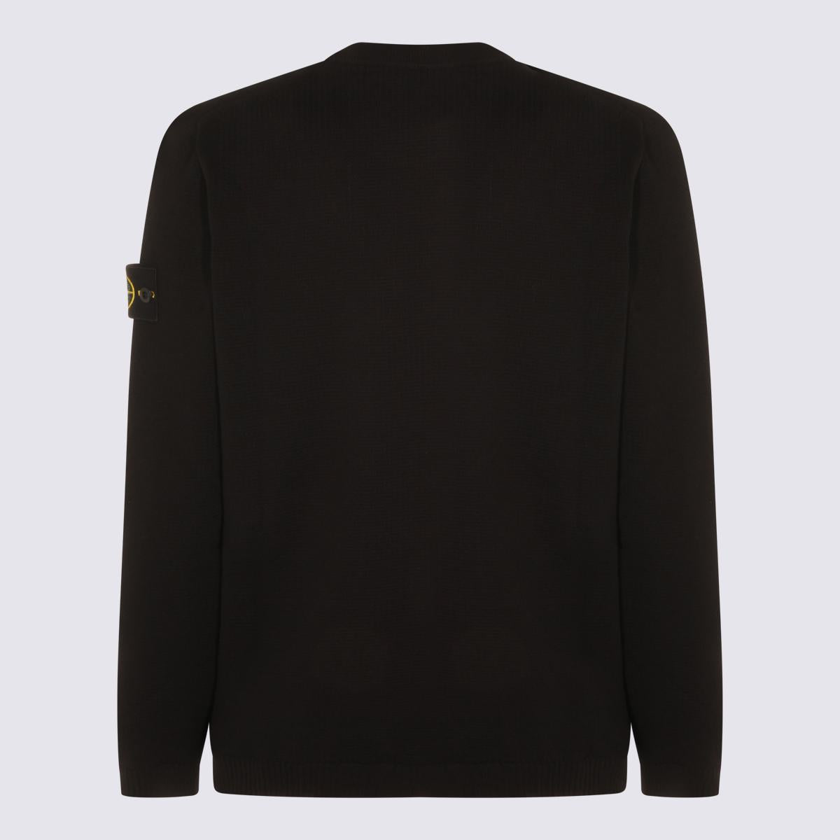 Stone Island Black Cotton Knitwear