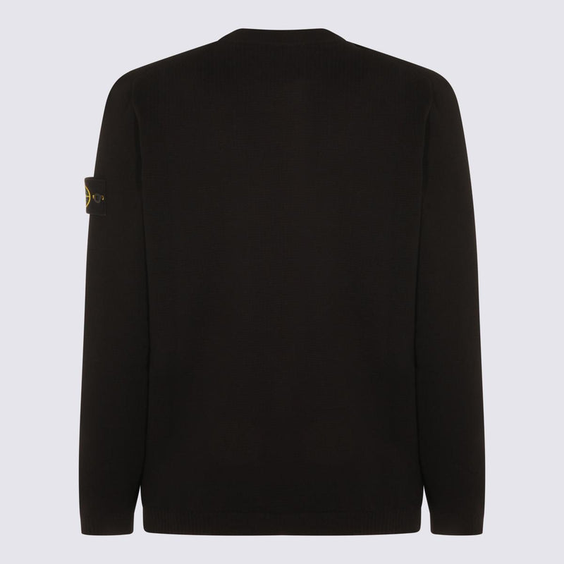 Stone Island Black Cotton Knitwear
