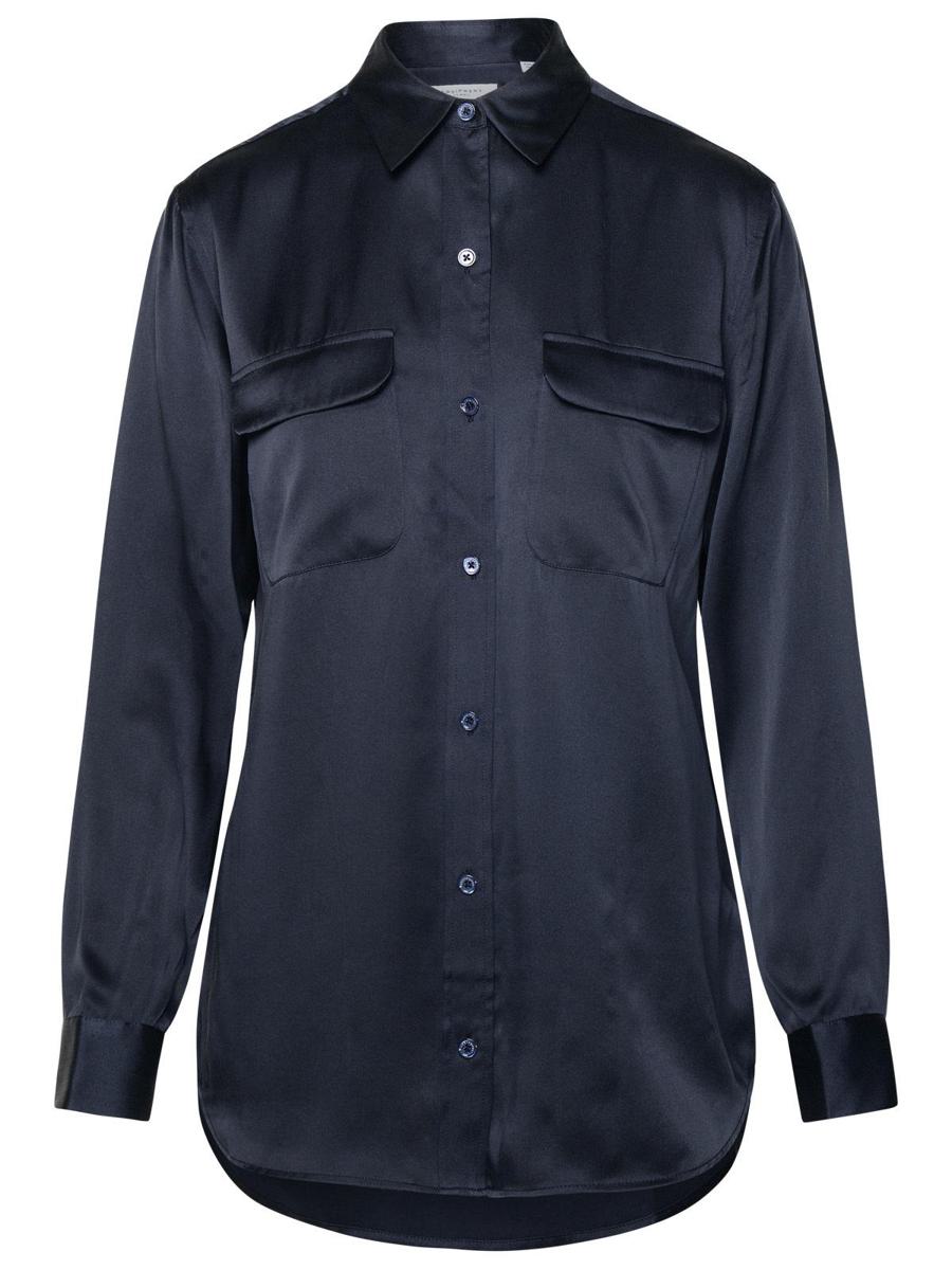 Equipment Black Silk Shirt