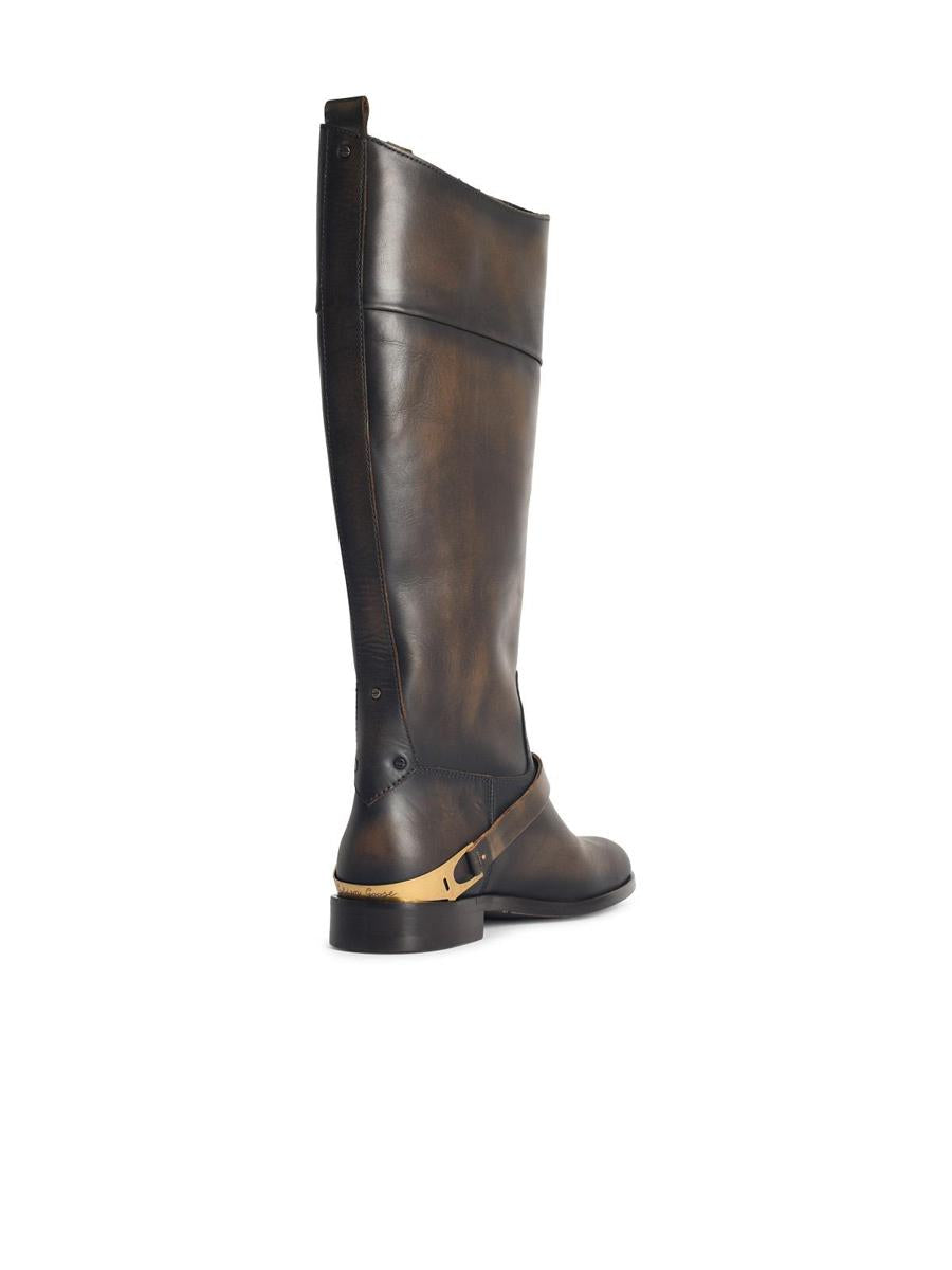 Golden Goose 'Charlie' Dark Brown Leather Boots