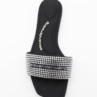 Alexander Wang Black And Silver Leather Sandals