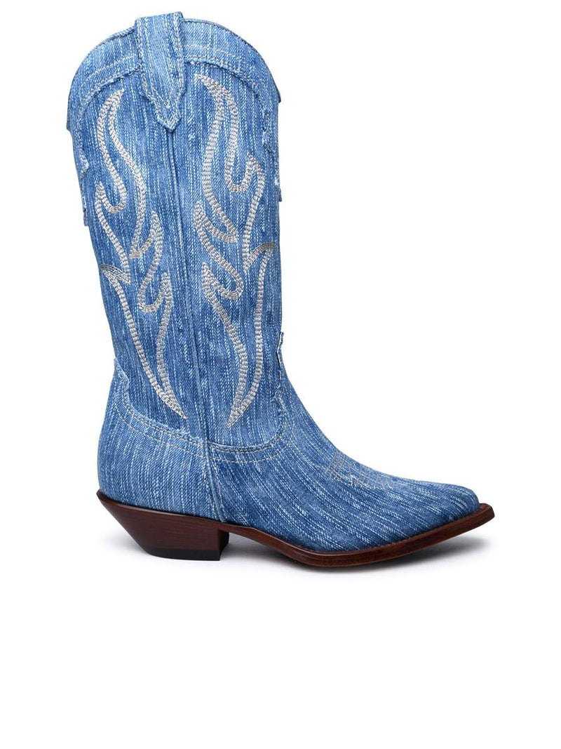 Sonora Light Blue Denim Boots
