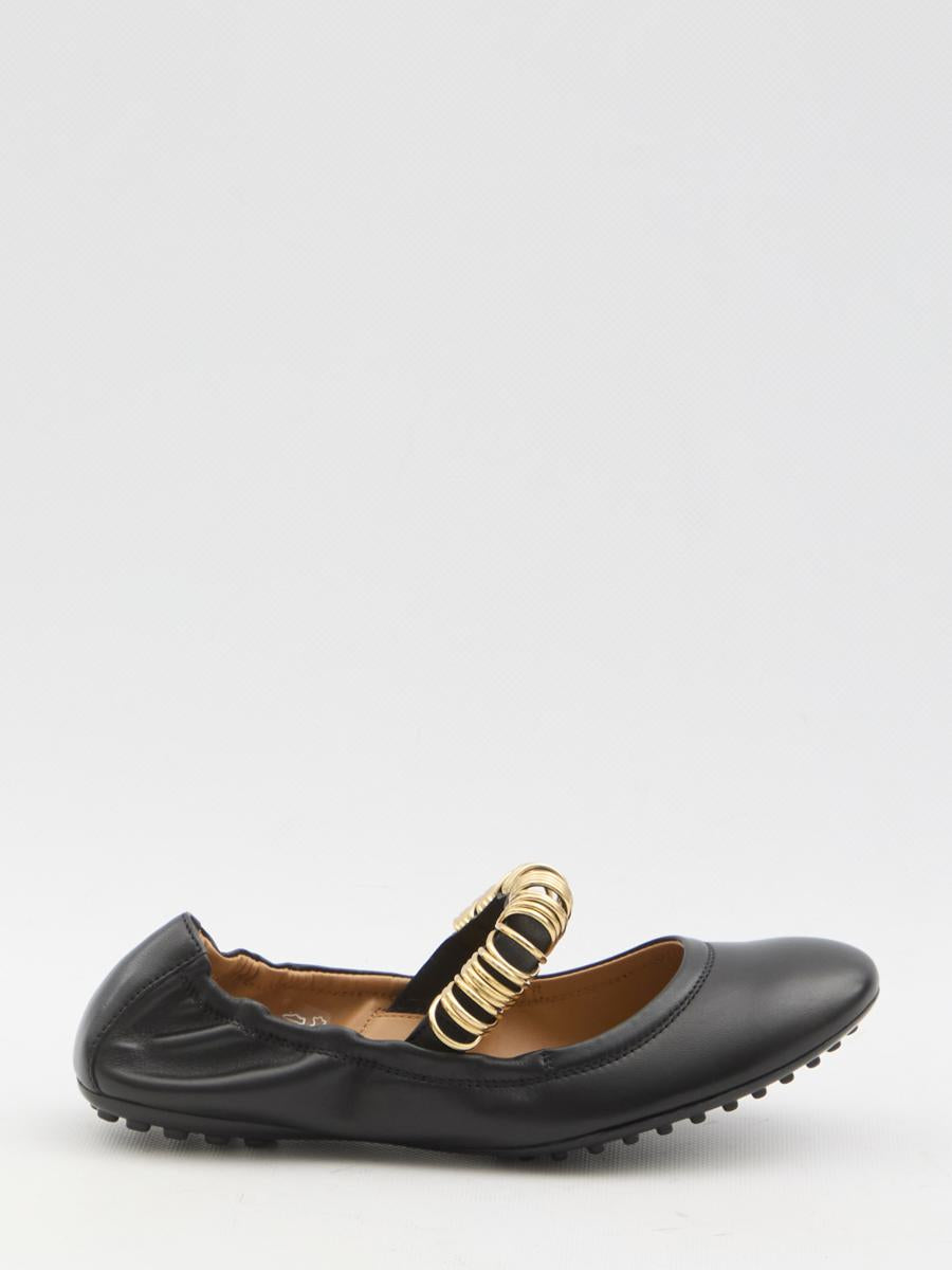 Ballet Flats With Eyelets