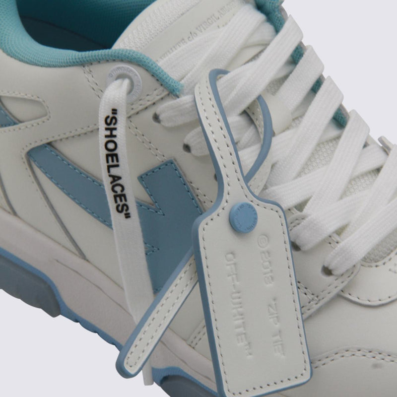 Off-White White And Light Blue Out Of Office Sneakers