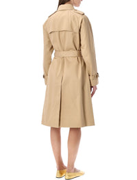 A.P.C. Greta Trench Coat In Beige Waterproof Gabardine