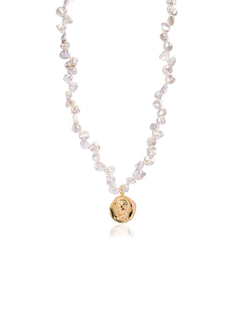 Hermina Athens Hermis Large Lustre Statement Pearl Necklace Accessories