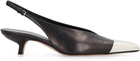 Sportmax Liuti Leather Slingback Pumps