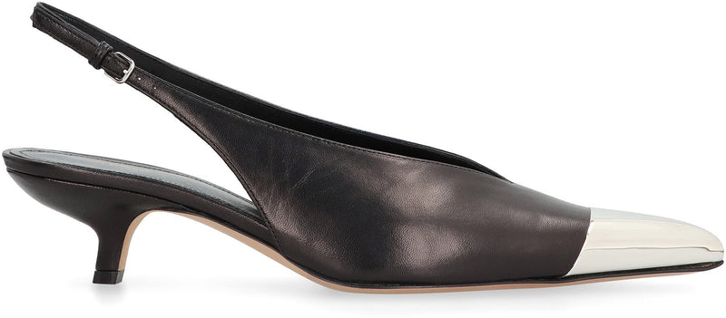 Sportmax Liuti Leather Slingback Pumps