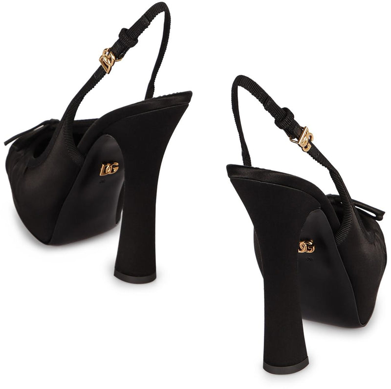 Dolce & Gabbana Satin Slingback Pumps