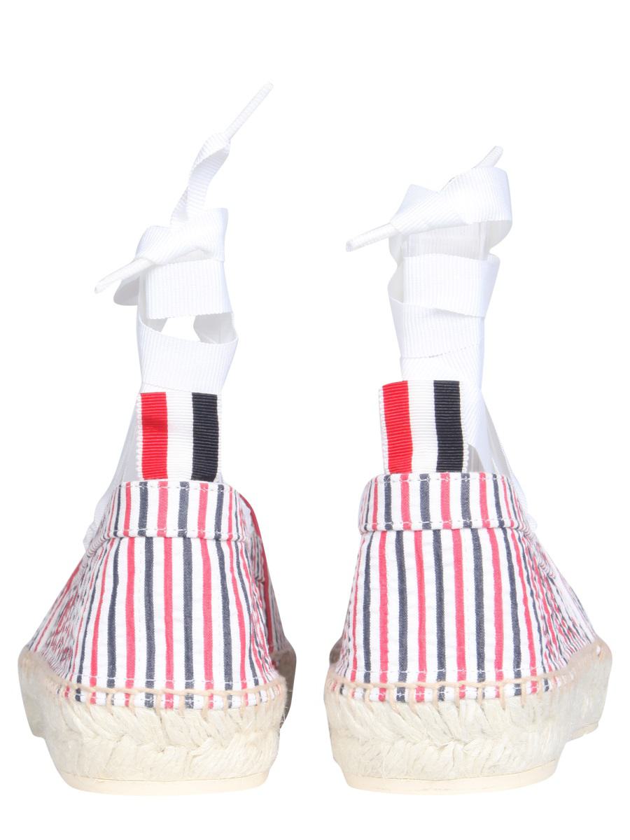 Thom Browne Seersucker Cotton Espadrilles