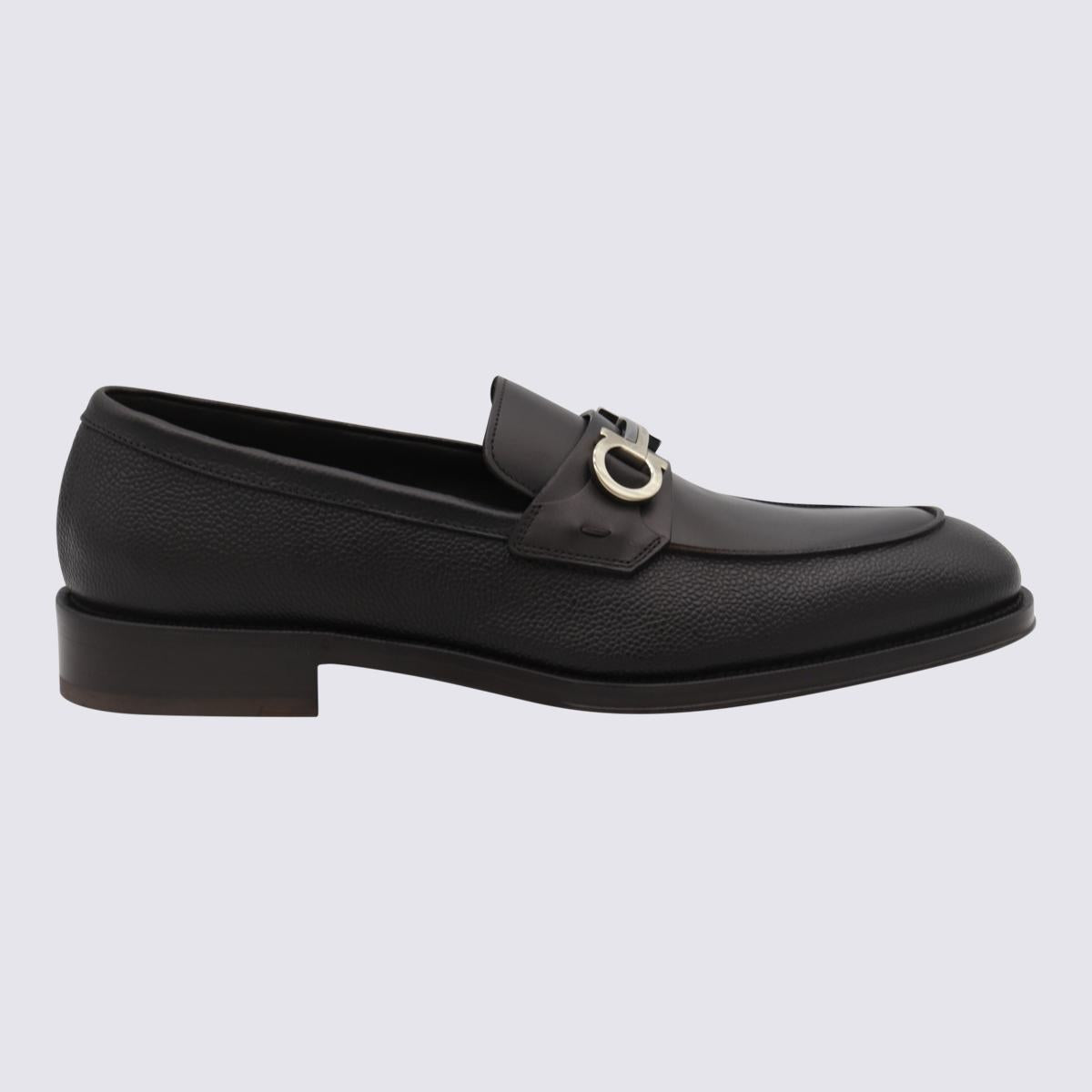 Salvatore Ferragamo Black Leather Loafers