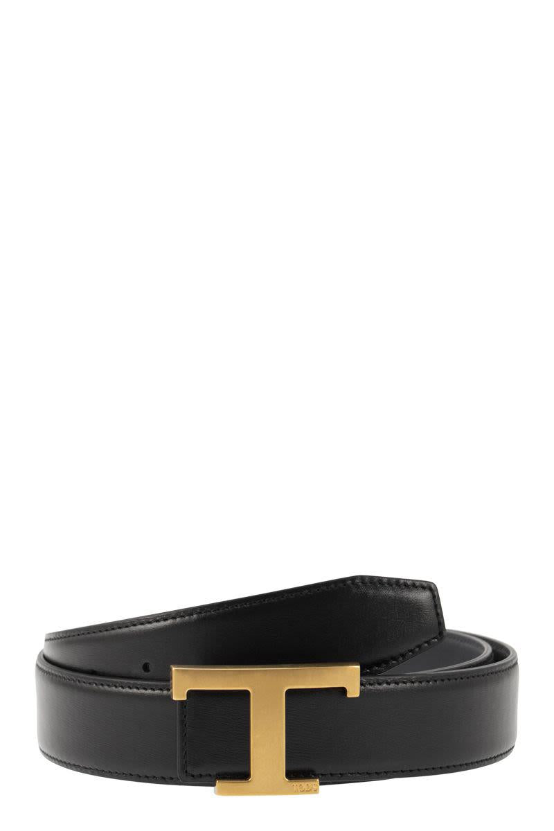 Tod'S Timeless Reversible T Leather Belt
